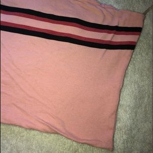 Strapless light pink tube top